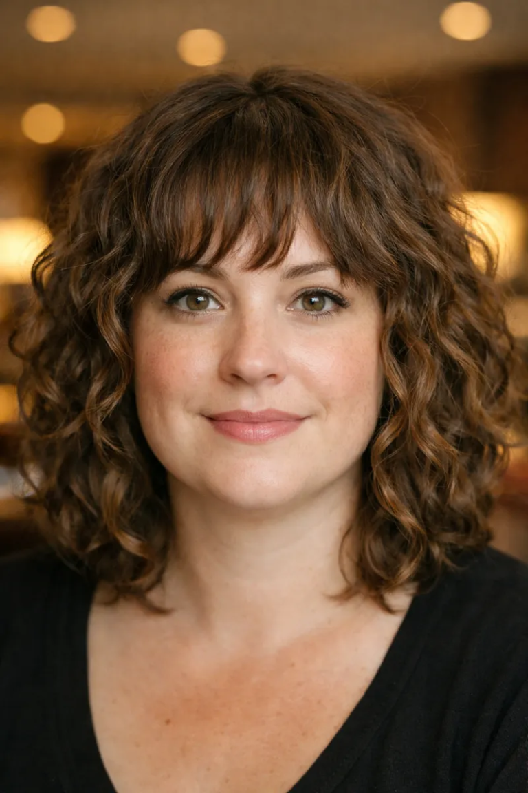 20 Flattering Bangs Hairstyles for a Round Face