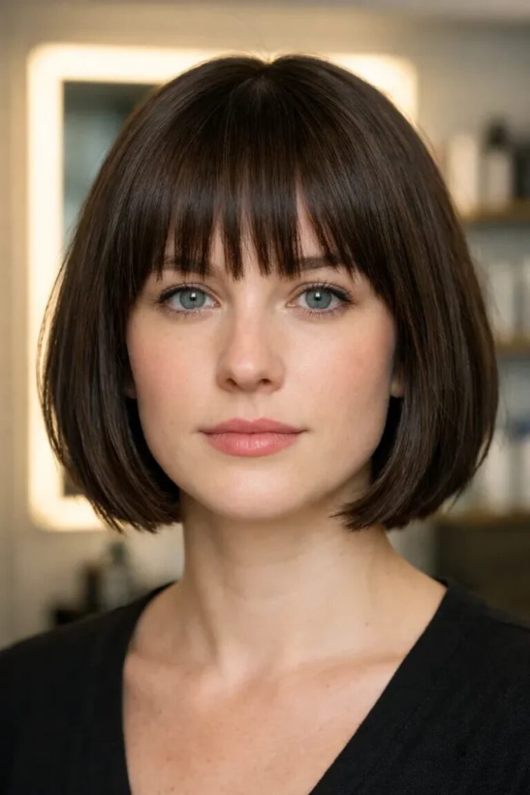 19 Bangs Hairstyles for Oval Faces That Are Flattering & Stylish